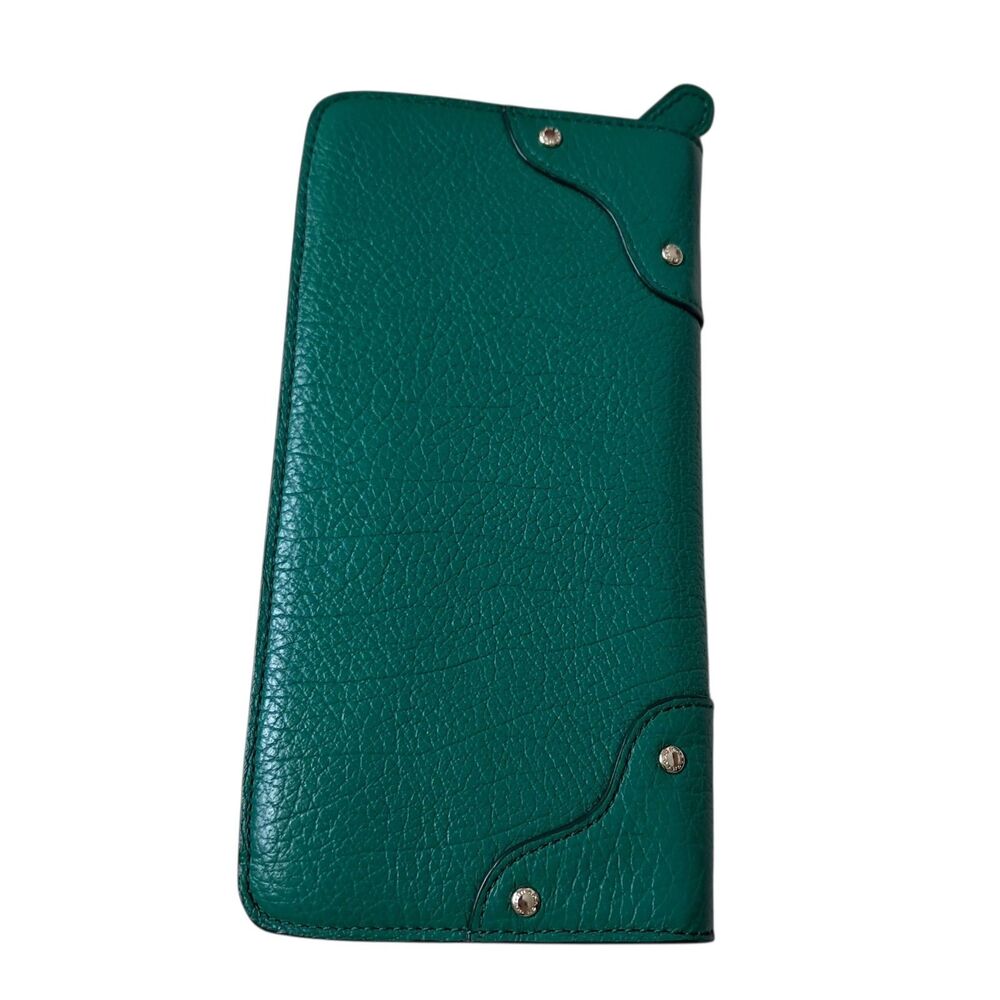 Coach Green Leather Wallet with Silver Hardware - Picture 2 of 16